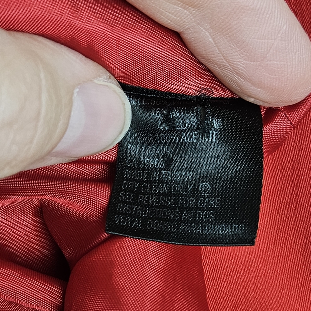 Tahari Women's Red Wool Blend Blazer Size 10 - Picture 11 of 13